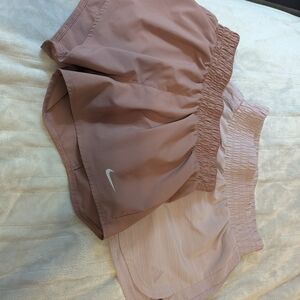 Nike Women’s Pink Elastic-Waist Running Shorts